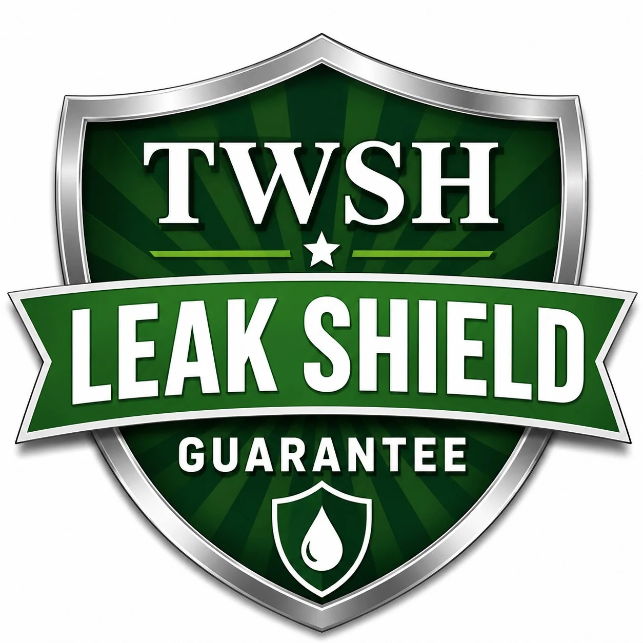TWSH Leak Shield Guarantee badge
