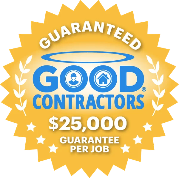 Good Contractors List $25,000 guarantee per job seal