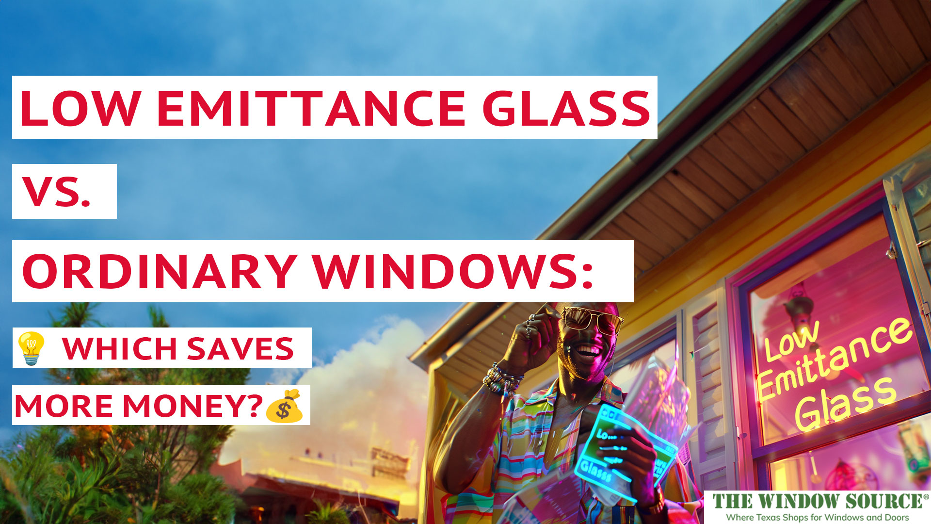 Low-emittance glass vs. ordinary windows comparison from Windows Source Houston at 1234 Main St, Houston, TX 77000 (713-555-1234)—which saves more money?"